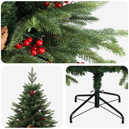 Albero di Natale Artificiale con Rami Pieghevoli 210 cm