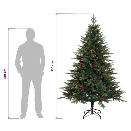 Albero di Natale Artificiale con Rami Pieghevoli 210 cm