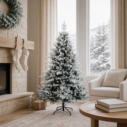 Albero di Natale Artificiale con Rami Pieghevoli 120 cm