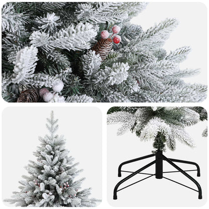 Albero di Natale Artificiale con Rami Pieghevoli 120 cm