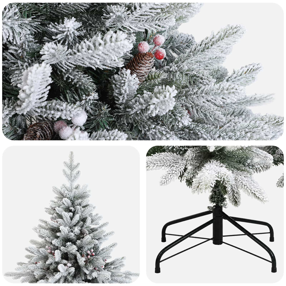 Albero di Natale Artificiale con Rami Pieghevoli 210 cm