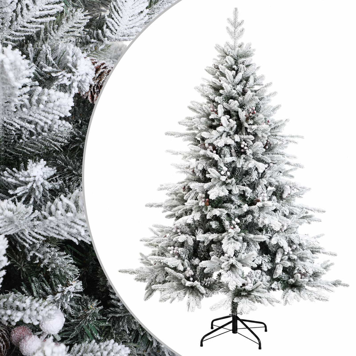 Albero di Natale Artificiale con Rami Pieghevoli 210 cm