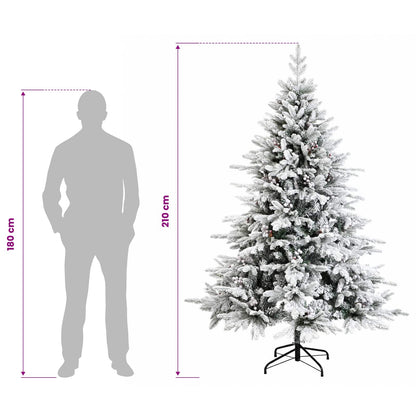 Albero di Natale Artificiale con Rami Pieghevoli 210 cm
