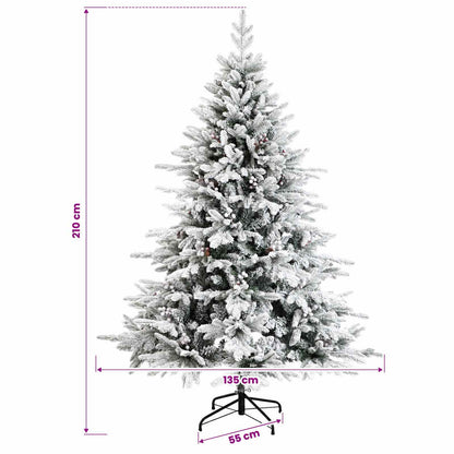 Albero di Natale Artificiale con Rami Pieghevoli 210 cm