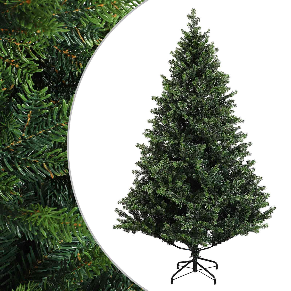 Albero di Natale Artificiale con Rami Pieghevoli 180 cm