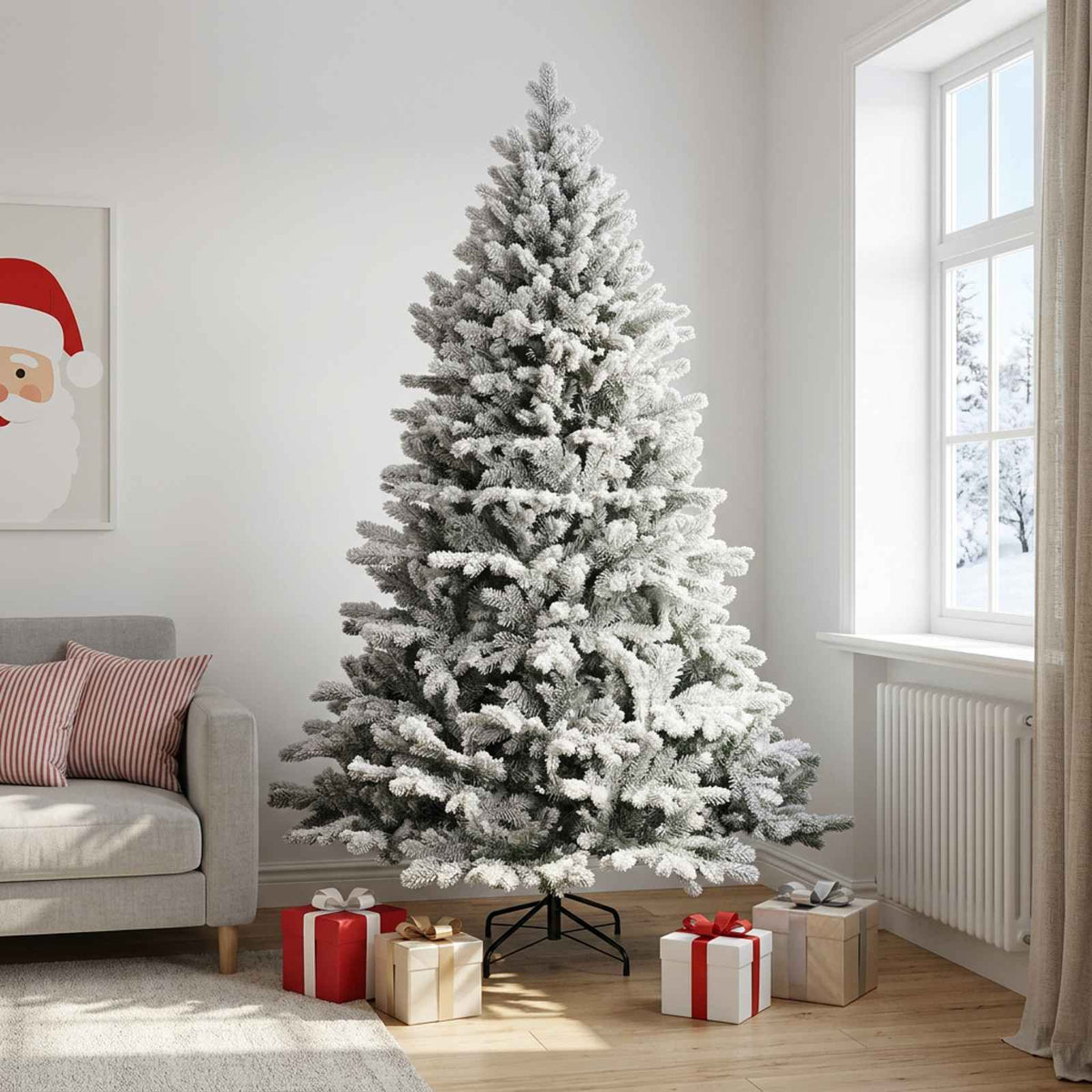 Albero di Natale Artificiale con Rami Pieghevoli 210 cm