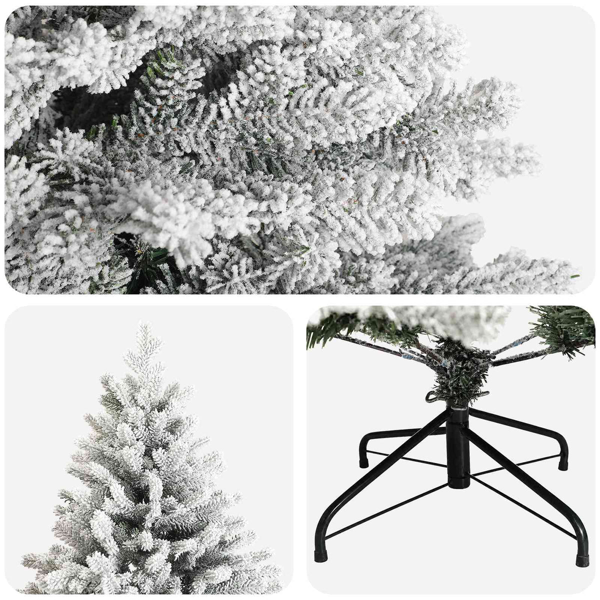 Albero di Natale Artificiale con Rami Pieghevoli 210 cm