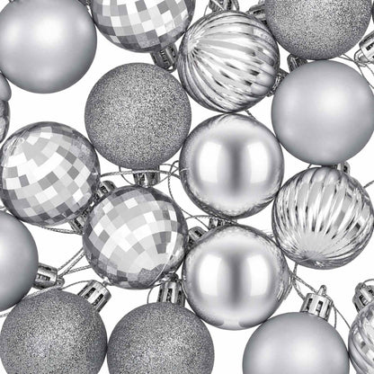 Set di Palline di Natale 100 pz Argento 4 cm Polistirolo