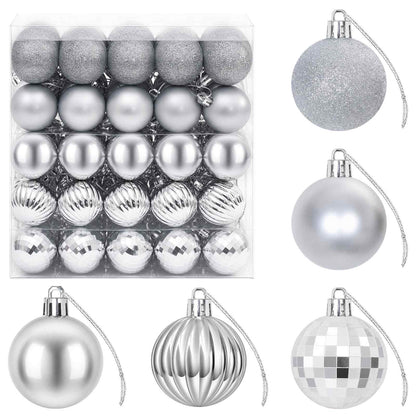 Set di Palline di Natale 100 pz Argento 4 cm Polistirolo