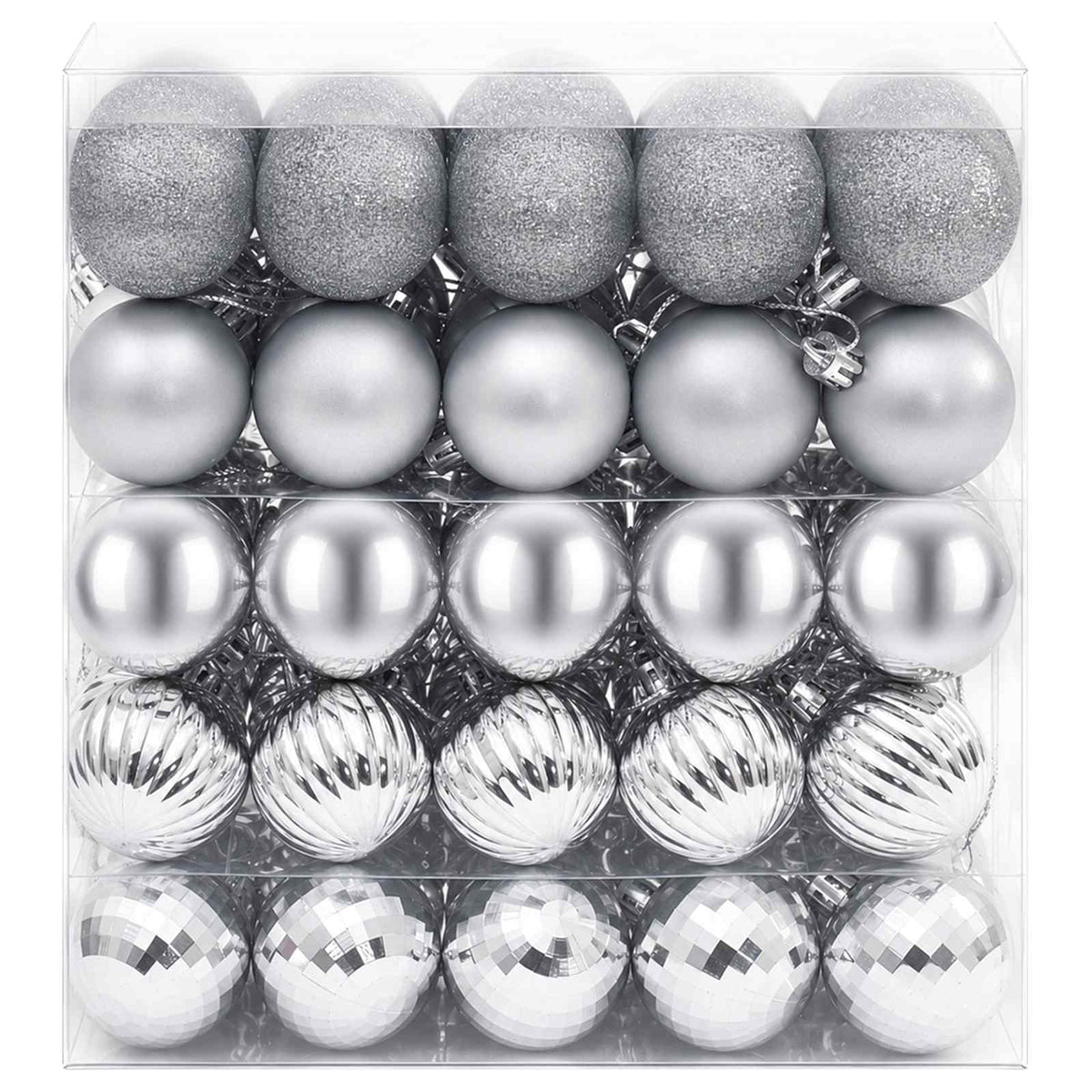 Set di Palline di Natale 100 pz Argento 4 cm Polistirolo