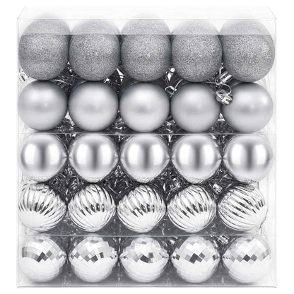 Set di Palline di Natale 100 pz Argento 4 cm Polistirolo