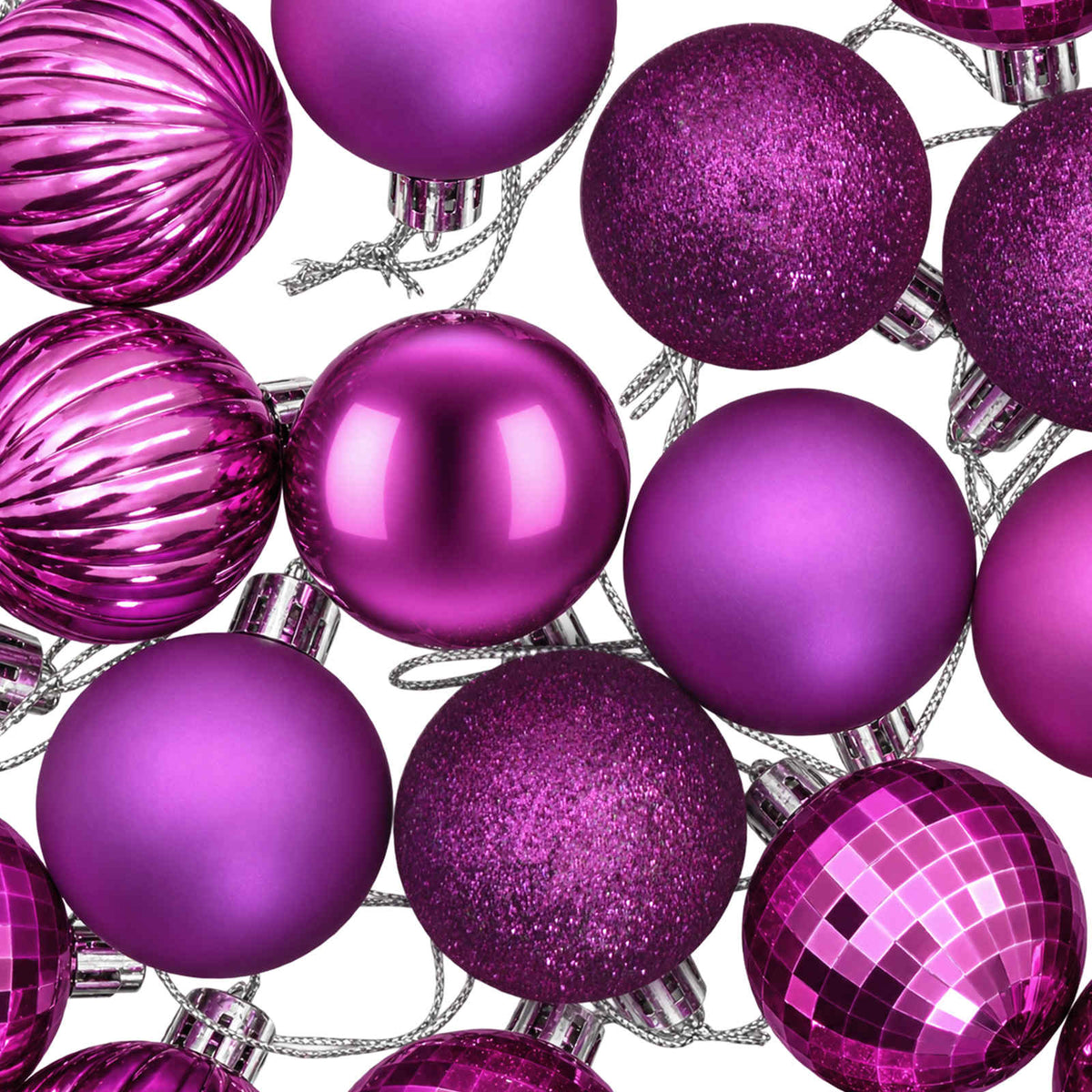 Set di Palline di Natale 100 pz Lillà 4 cm Polistirolo | homemem39