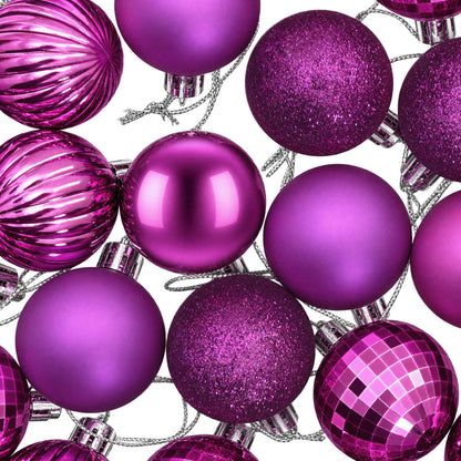 Set di Palline di Natale 100 pz Lillà 4 cm Polistirolo | homemem39
