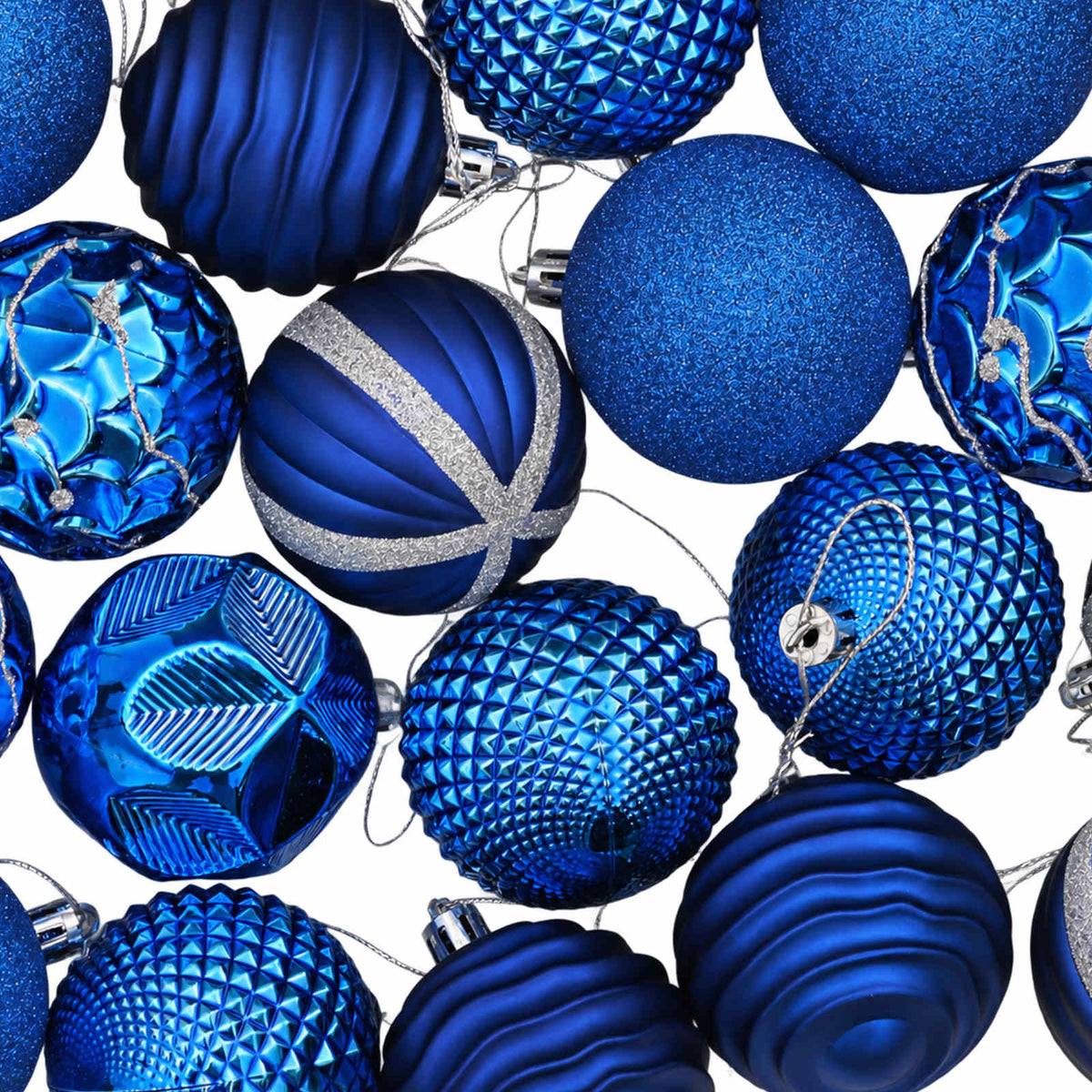 Set di Palline di Natale 36 pz Blu 6 cm Polistirolo | homemem39