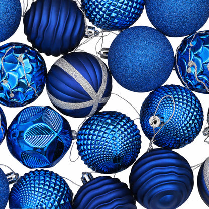 Set di Palline di Natale 36 pz Blu 6 cm Polistirolo | homemem39