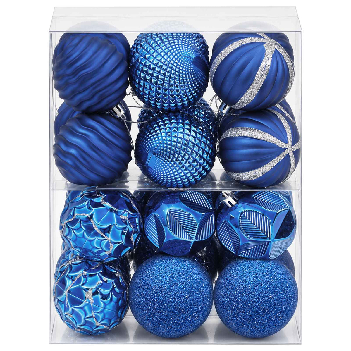 Set di Palline di Natale 36 pz Blu 6 cm Polistirolo | homemem39