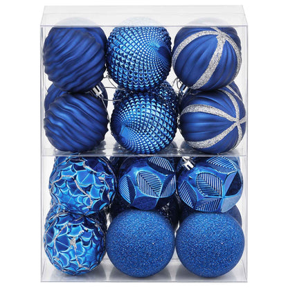Set di Palline di Natale 36 pz Blu 6 cm Polistirolo | homemem39