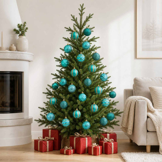 Set di Palline di Natale 36 pz Verde 6 cm Polistirolo