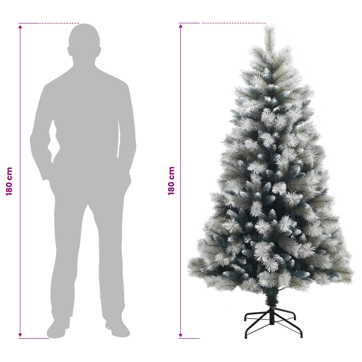 Albero di Natale Artificiale con Rami Pieghevoli 180 cm | homemem39