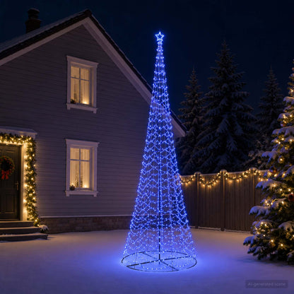 Albero di Natale LED a spirale con base EKENAS 500 cm 868 LED