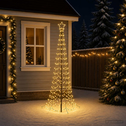 Albero di Natale a spirale LED con picchetto EKENAS 180 cm | homemem39