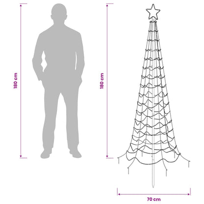 Albero di Natale a spirale LED con picchetto EKENAS 180 cm | homemem39