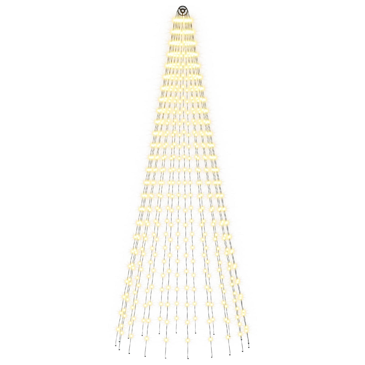 Luci per albero di Natale con picchetti e asta per bandiera