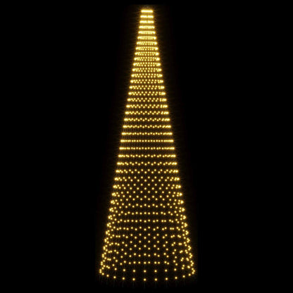 Luci per albero di Natale con picchetti e asta per bandiera