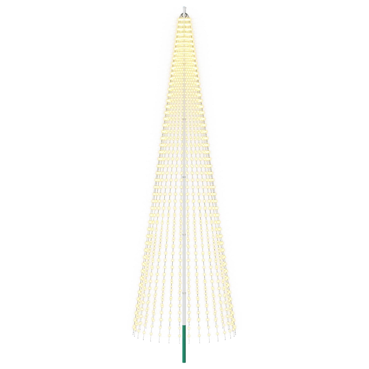 Luci per albero di Natale con picchetti e asta per bandiera