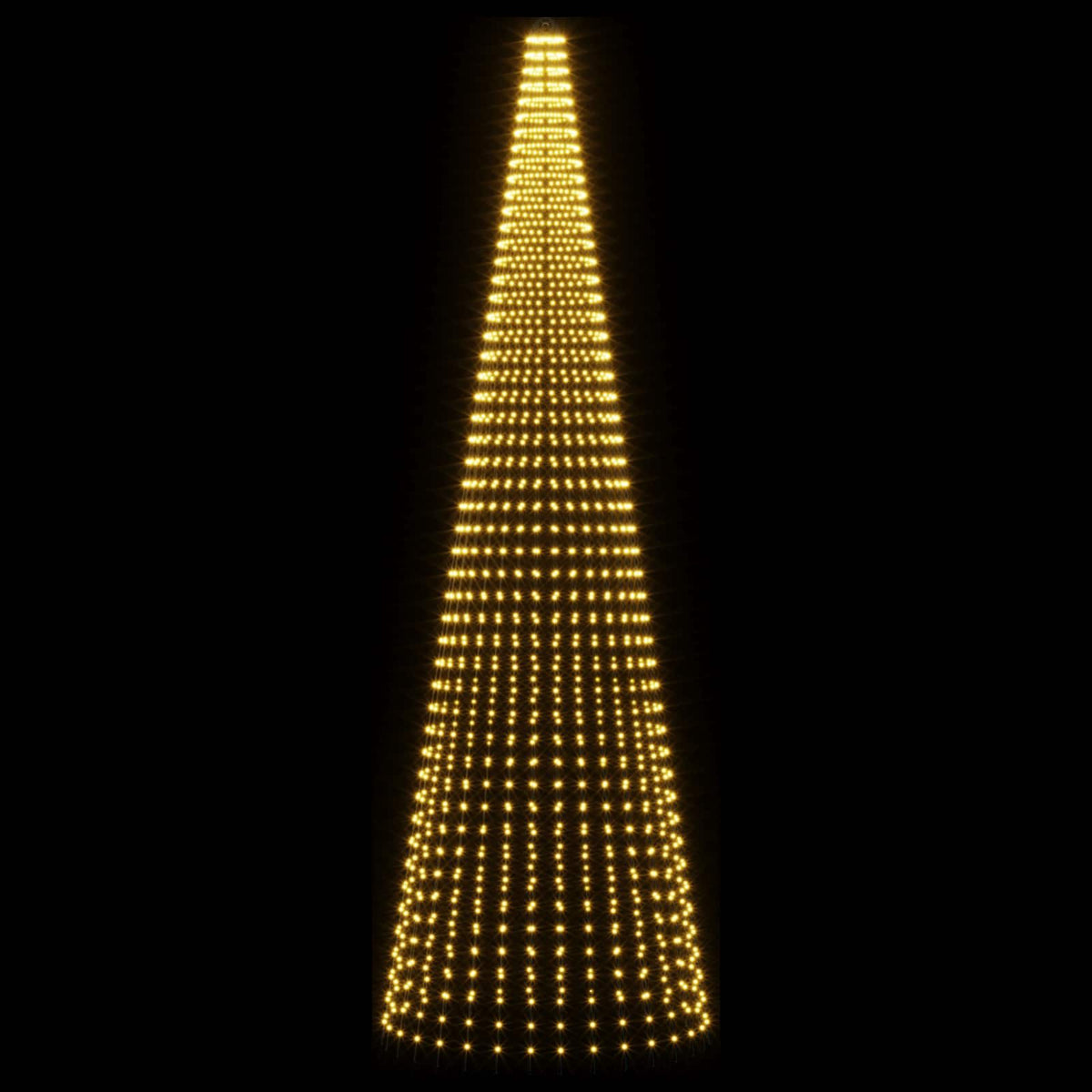 Luci per albero di Natale con picchetti e asta per bandiera
