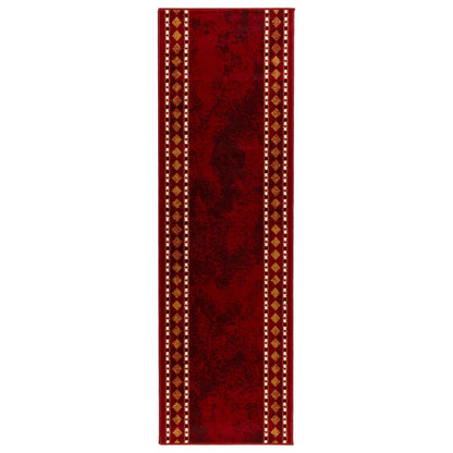 Tappeto Runner FLORNES Tessuto Rosso PP 7 mm | homemem39