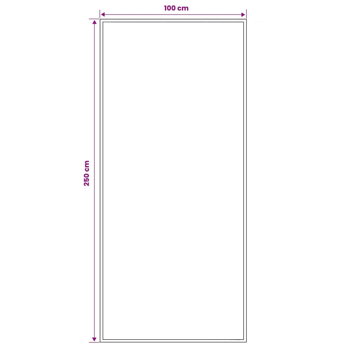 Tappeto Runner FLORNES Tessuto Blu PP 7 mm