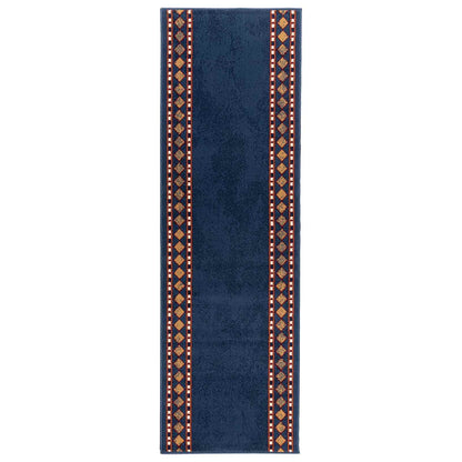 Tappeto Runner FLORNES Tessuto Blu PP 7 mm