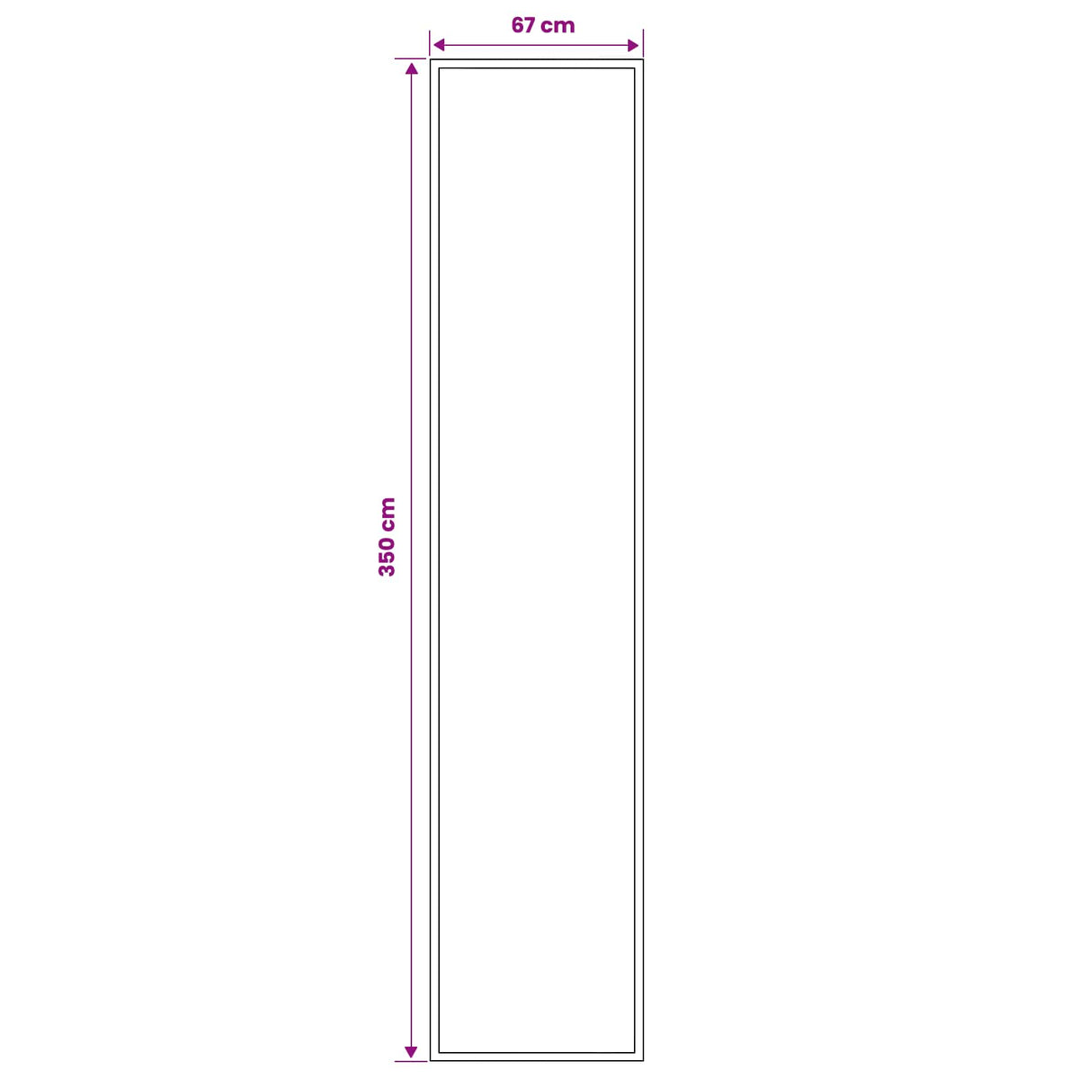 Tappeto Runner FLORNES Tessuto Grigio PP 7 mm