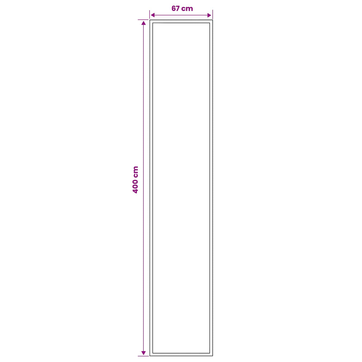 Tappeto Runner FLORNES Tessuto Grigio PP 7 mm