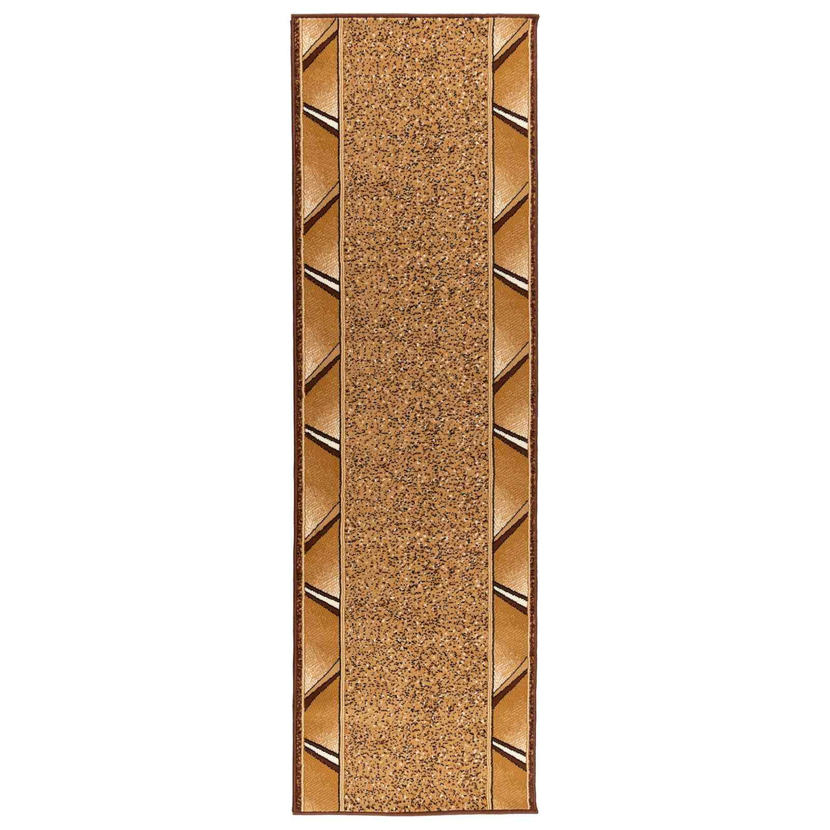 Tappeto Runner FLORNES Tessuto Ocra Zigzag 67 x 200 cm PP 7 mm | homemem39
