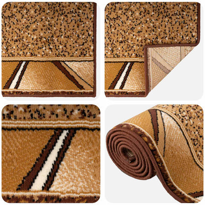 Tappeto Runner FLORNES Tessuto Beige PP 7 mm