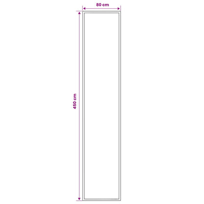 Tappeto Runner FLORNES Tessuto Tortora Zigzag 80 x 450 cm PP | homemem39