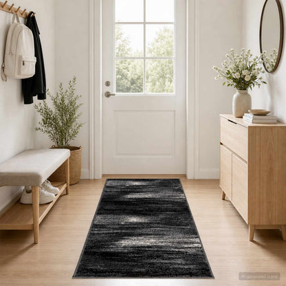 Tappeto Runner FLORNES Tessuto Nero PP 7 mm | homemem39