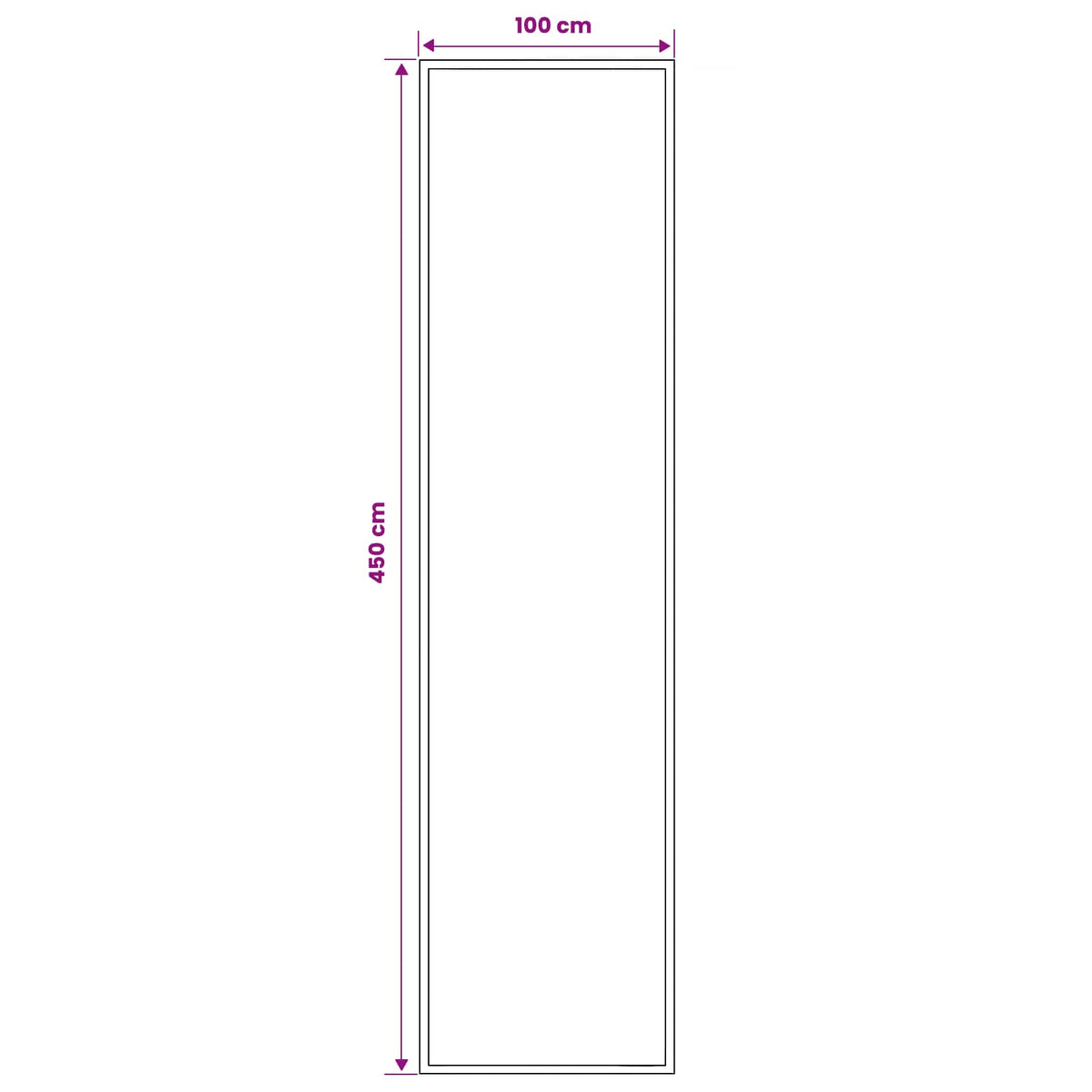 Tappeto Runner FLORNES Tessuto Nero PP 7 mm | homemem39