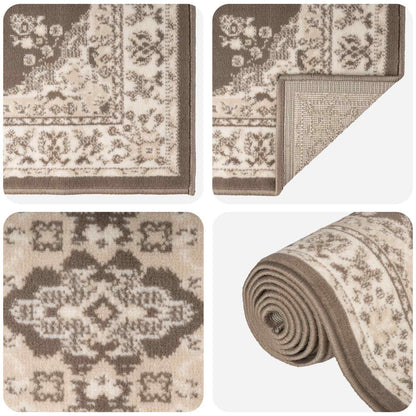 Tappeto Runner FLORNES Tessuto Fantasia tortora 67 x 150 cm PP | homemem39
