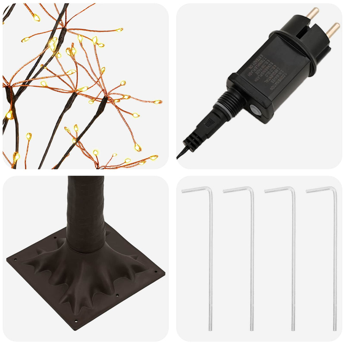 Albero di Natale Starburst Marrone 25 x 25 x 210 cm Plastica