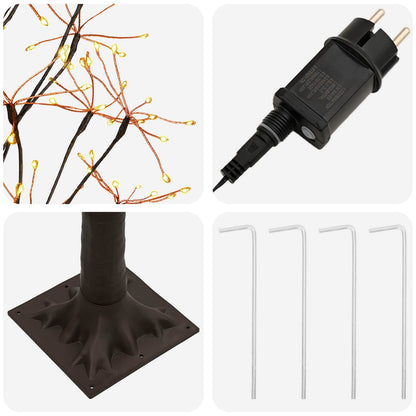 Albero di Natale Starburst Marrone 25 x 25 x 210 cm Plastica