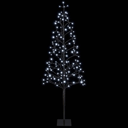 Albero di Natale con luci LED Nero 18 x 18 x 150 cm Acciaio | homemem39