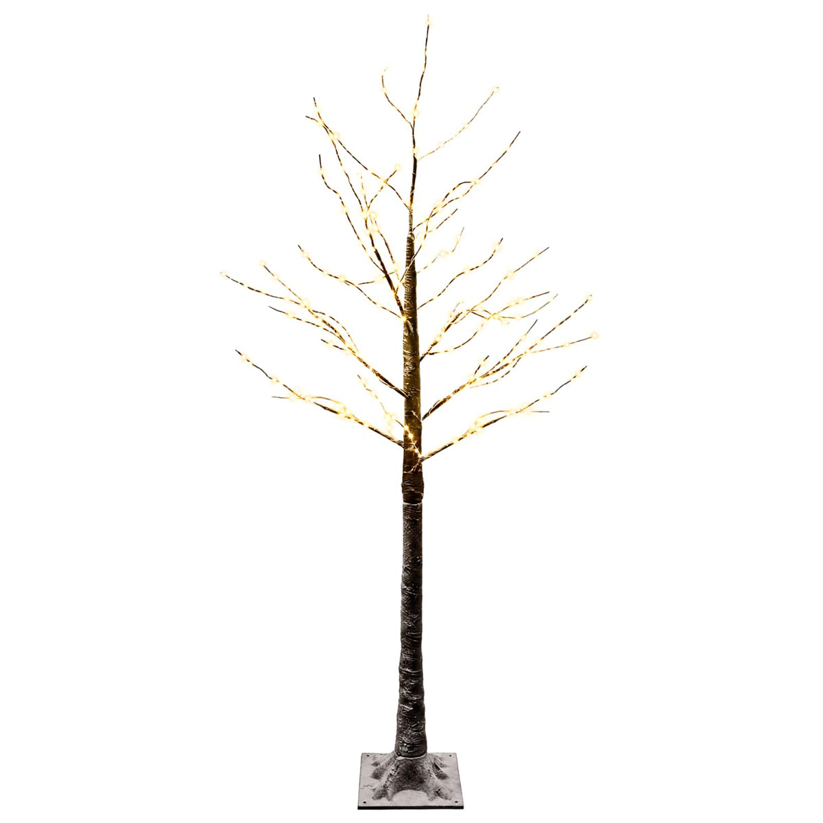 Albero di Natale LED innevato Marrone 22 x 22 x 150 cm Plastica
