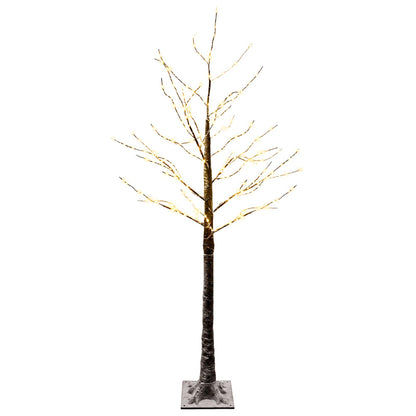 Albero di Natale LED innevato Marrone 22 x 22 x 150 cm Plastica