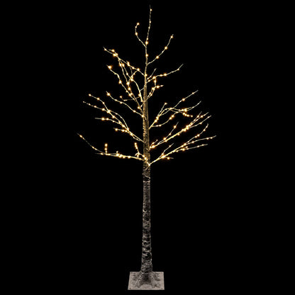 Albero di Natale LED innevato Marrone 22 x 22 x 150 cm Plastica
