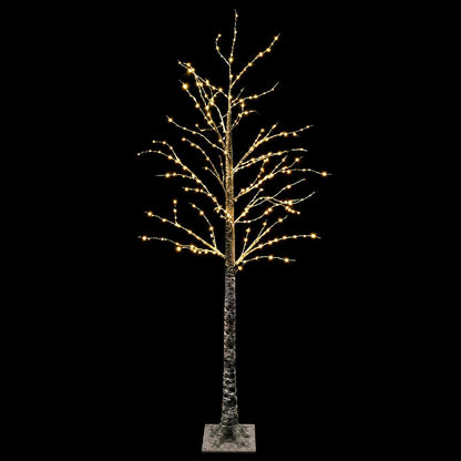 Albero di Natale LED innevato Marrone 22 x 22 x 180 cm Plastica | homemem39