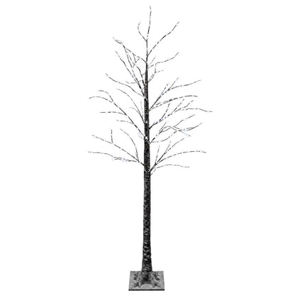 Albero di Natale LED innevato Marrone 22 x 22 x 180 cm Plastica