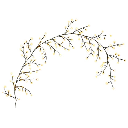 Decorazione natalizia a vite di salice a LED 2 pz Nero 270 cm